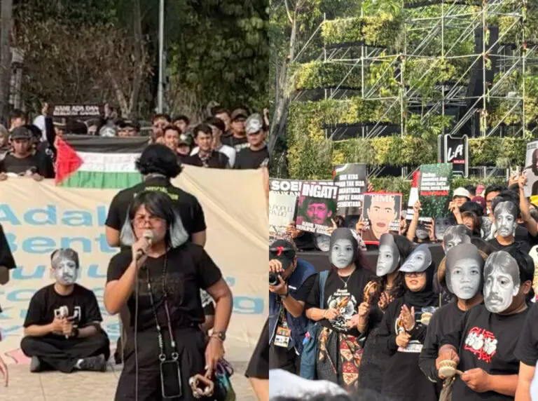 Bendera Palestina hingga Topeng Munir-Marsinah Warnai Pembukaan Synchronize Fest 2026